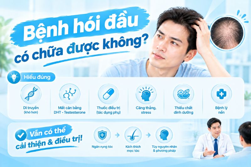  bệnh hói đầu có chữ được không