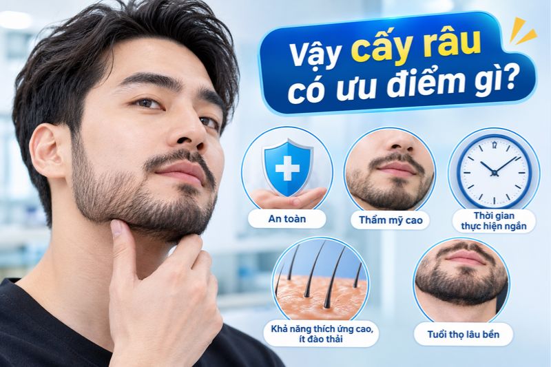 cấy râu có ưu điểm gì 