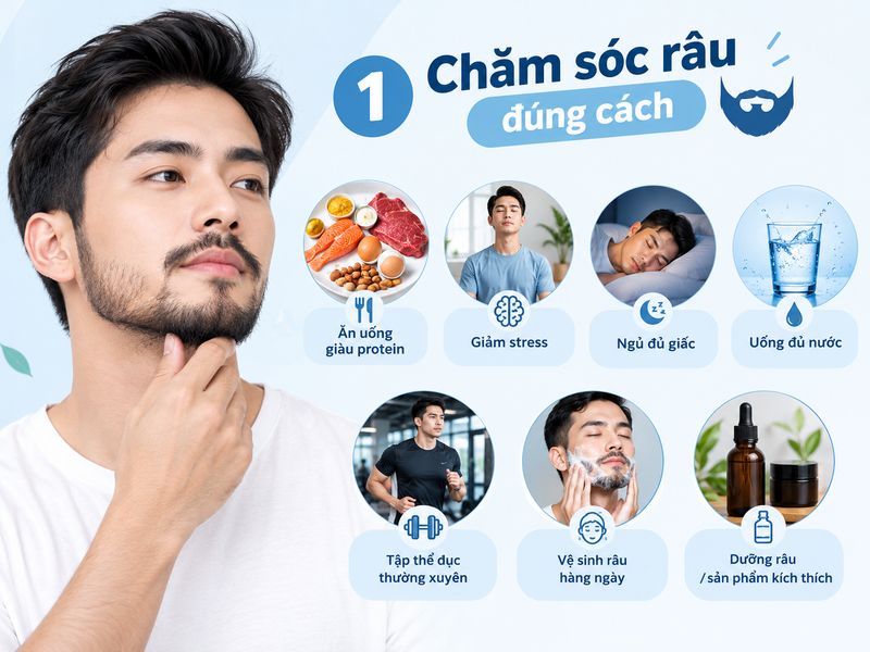 chăm sóc râu đúng cách