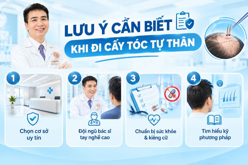 lưu ý cần biết khi cấy tóc tự thân 