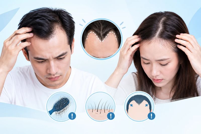 nhận biết tình trạng hói chữ M 