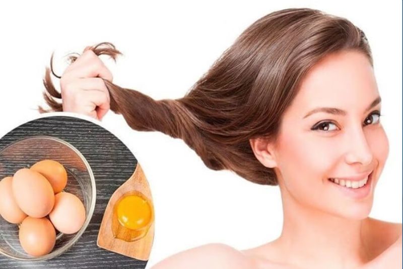 trị rụng tóc bằng lòng đỏ trứng gà 